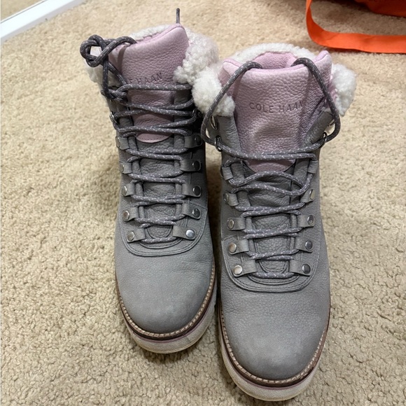 Cole Haan Women's Winter Boots in Purplish Gray and Pink - Picture 2 of 8